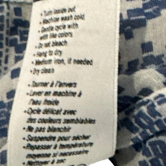 GUC JOBETH COTTON BLOUSE - WHITE & HARBOUR BLUE M - Picture 10 of 13